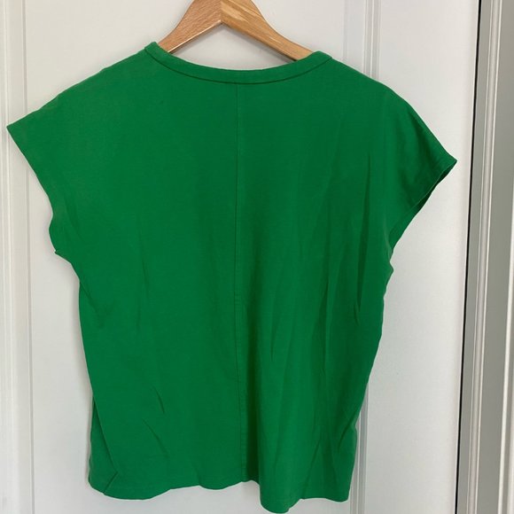 Ann taylor green chevron cut out XS top - Picture 3 of 6